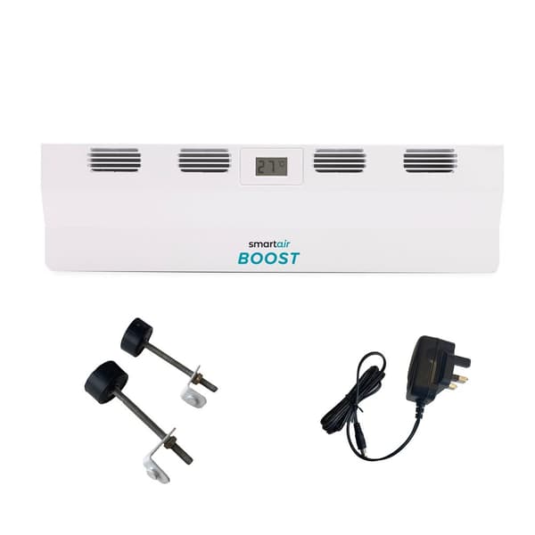 SmartAir Boost – Bärbar radiatorfläkt – Universell – Energibesparande