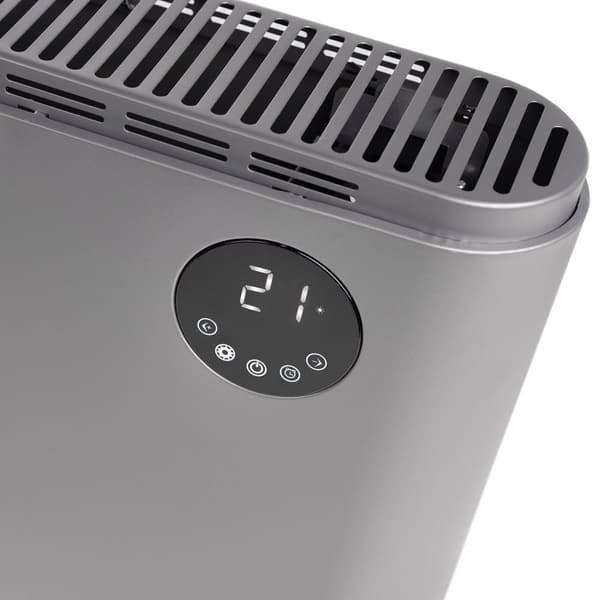 QLT Elektrisk konvektorkamin med WiFi – Radiator – Appstyrning – Grå