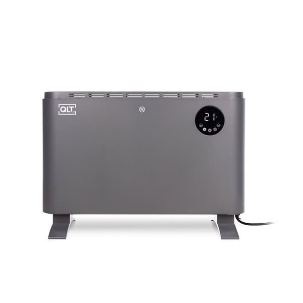QLT Elektrisk konvektorkamin med WiFi – Radiator – Appstyrning – Grå