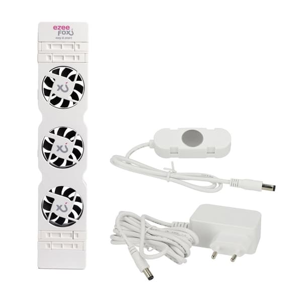 Ezeefox Radiatorventilator med 3 ventilatorer og termostat – Energieffektiv - Monosæt
