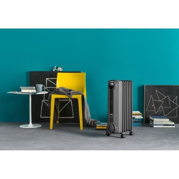 RADIA DELONGHI oljebadsradiator - 1500W - 3 värmesteg - Real Energy-teknik - Digital skärm - Batteri