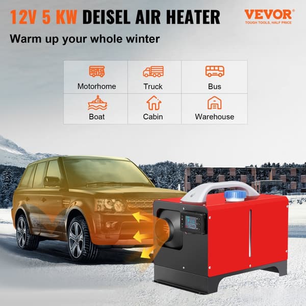VEVOR Dieselilma Lämmittimen, 5KW Teho, LCD Ohjaus,5KW