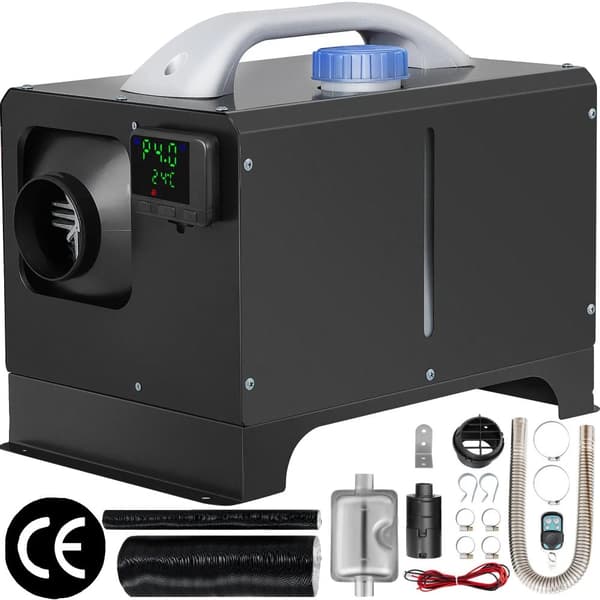 8KW Dieselvarmer, 12V Hurtig Opvarmning, Energi-Effektivt Design,Sort