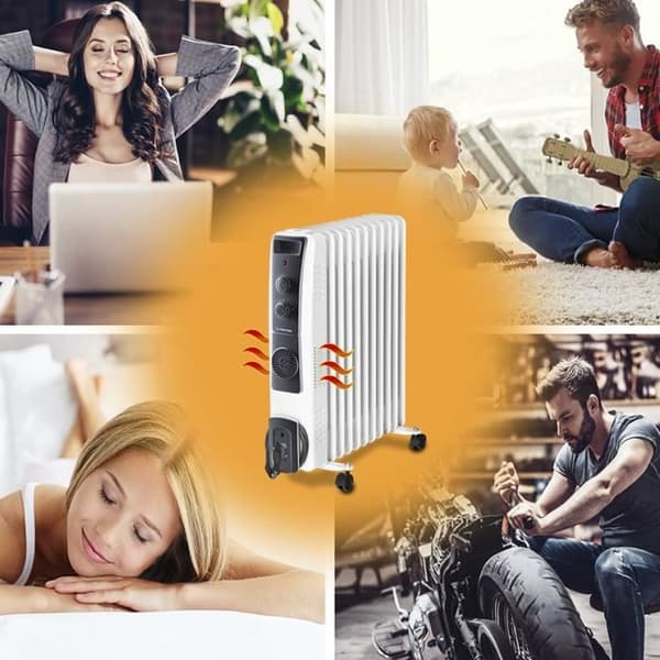 TROTEC TRH 23 E oljebadsradiator - Värme - 2900 W - 3 steg - Termostat