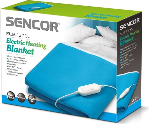 Sencor SUB 181BL Elektrisk pledd til seng 80x150 cm