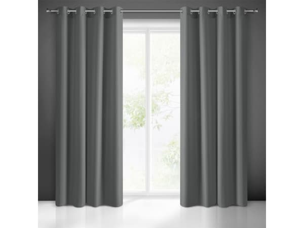 Eurogardiner Enfarget gardin RITA 140X250 PRZEL Grafitt