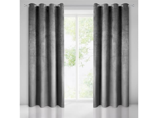 Eurofirany dekorativ gardin Euro Pierre stål 140x250