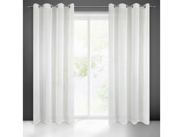 Eurogardiner TIA-gardin laget av glatt voile 140X250 PRZE Creme