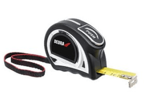 Dedra rullende målebånd 19mm/5m automatisk låsende tape anheng - M576