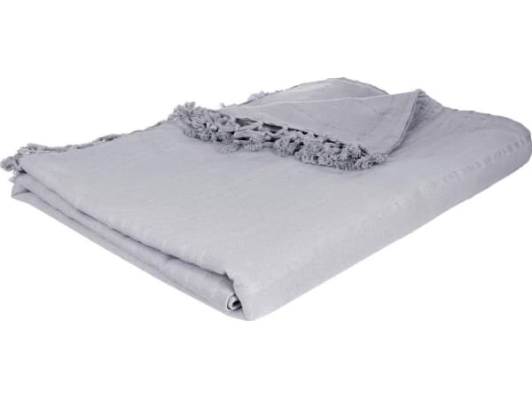 Atmosphera päiväpeitto 230x250 tupsu harmaa