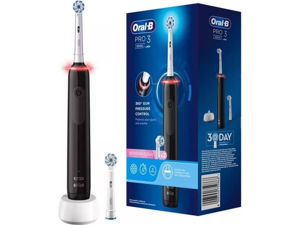 Oral-B Pro 3 3000 - Eltandborste - Svart