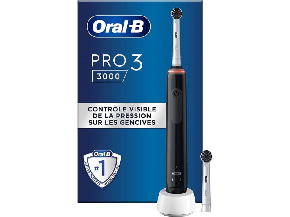 Braun Oral-B Pro 3 3000 PureClean, electric toothbrush (black/white)