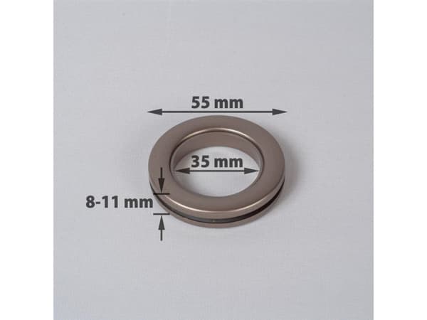 CURTAIN RINGS PLATINUM55-35MM (10)