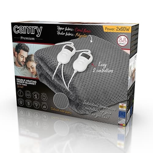 Camry Lämmityspeitto 150x160 cm Harmaa