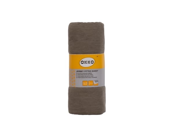 Okko Bed Sheet Polycott 160X200+25Cm Grey638