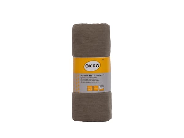 Okko Bed Sheet Polycott 160X200+25Cm Grey638