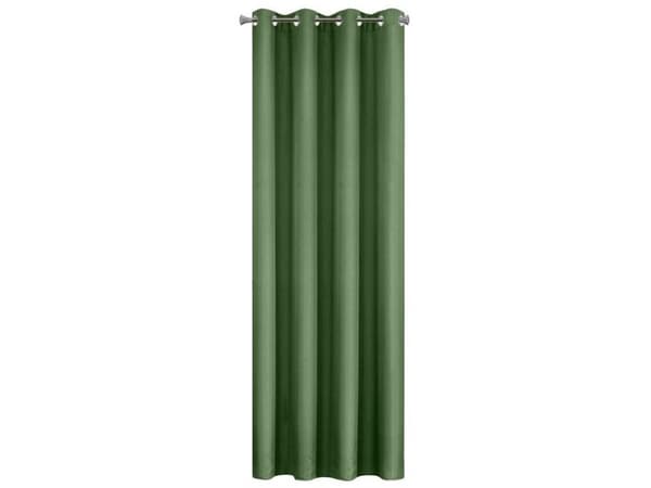 CURTAIN RITA GREEN/RINGS 140X250 D | Sourcing