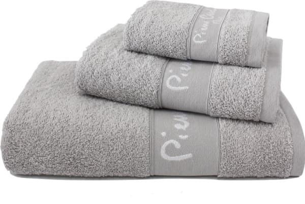 Pierre_Cardi Towel Setx3 Pier Card 2224 Silver 450Gsm