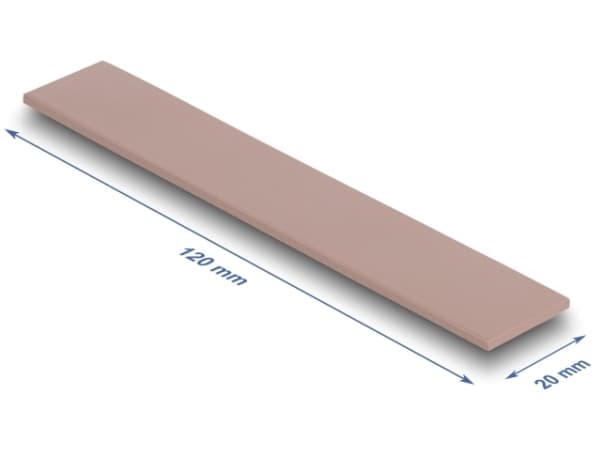 Delock-lämpötyyny 120 x 20 x 2 mm M.2-moduuleille 3,0 W/mK - Silikoniton