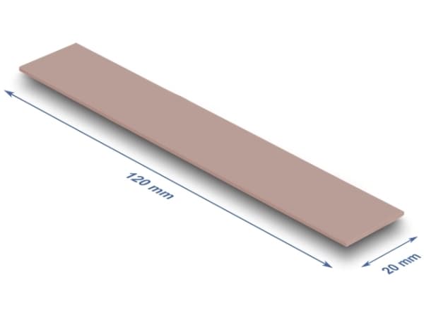 Delock-lämpötyyny 120 x 20 x 1,5 mm M.2-moduuleille 3,0 W/mK - Silikoniton