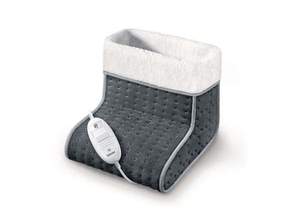 Beurer, Fodvarmer m/teddy, grå