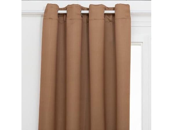 BLACKOUT CINNAMON CURTAIN 140X260 RING N