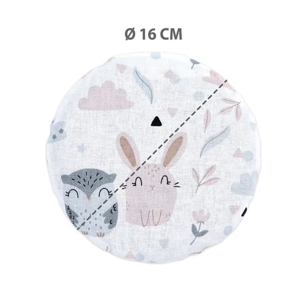 Cherry pit pude baby varme pude mikroovn korn pude til børn og voksne lille varme og kulde kirsebær pit pude 17 x 11 cm bomuldsugle motiv