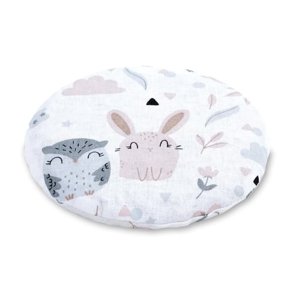 Cherry pit pude baby varme pude mikroovn korn pude til børn og voksne lille varme og kulde kirsebær pit pude 17 x 11 cm bomuldsugle motiv