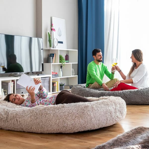 Avstressande Säng för Husdjur och Människor Cloft InnovaGoods XXL Beige