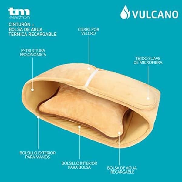 TM Electron VULCANO Justerbart bälte med termisk vattenpåse, laddningsbart på 15 minuter för 2 timmars användning, med