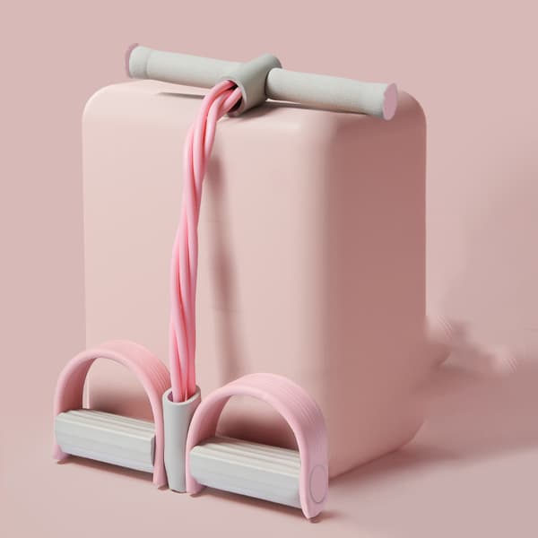 INF Fotpedalmotståndsband (6-rörsdesign) Rosa