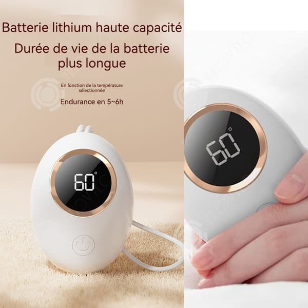 INN Uppladdningsbar handvärmare 2 i 1 3000 mah LED USB-laddning 3 justerbara nivåer Överhettningsskydd Handvärmare