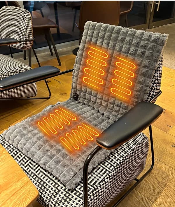 Varmepude 45x90cm imiteret kanin boble pels ryglæn i en-maskinvaskbar