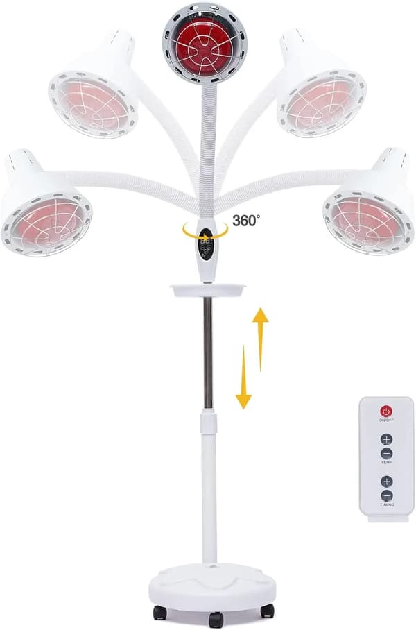 Infraröd lampa, justerbar temperatur 8-70°C, 360° roterbar design,VIT