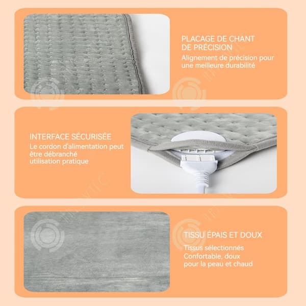 INN Fotvärmare 40x40cm 35-55 grader Celsius konstant temperatur smart timer fjärrkontroll tvättbar värmedyna g