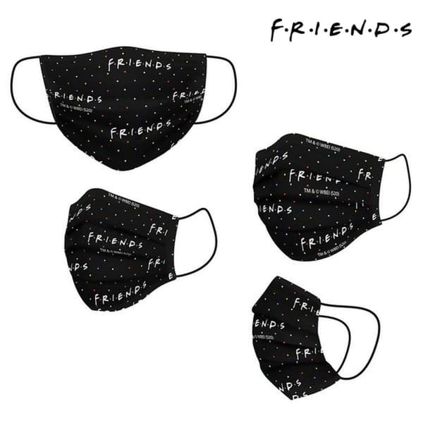 Hygieeninen uudelleen käytettävä hengityssuojain Friends black