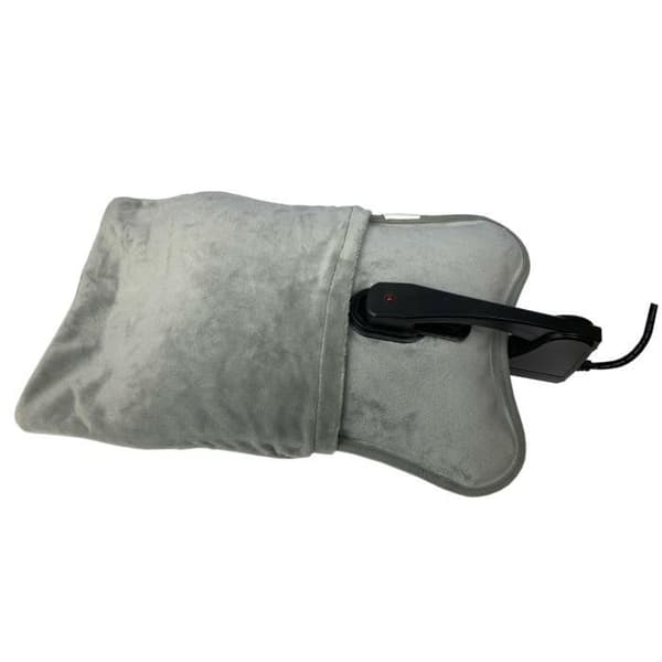 Adler AD 7427 elektrisk varmvattenflaska med mjukt lock, 360 W, blå