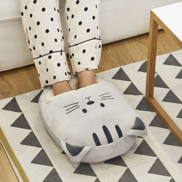 Grå Kitty fotvärmare