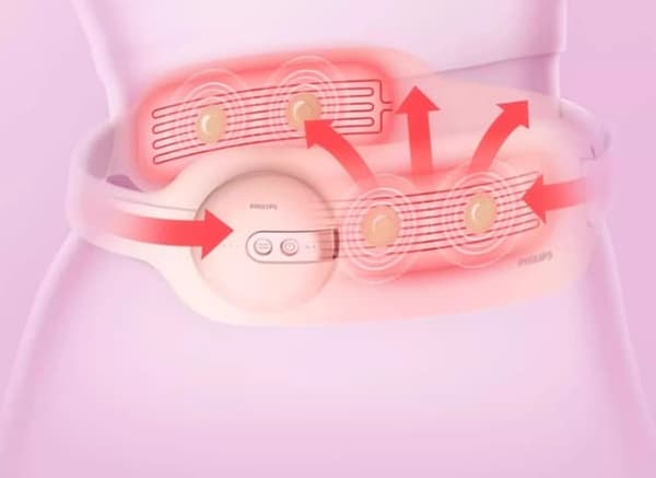 philips varmt palads bælte tante mave øm talje beskytter til at sende piger menstruation lindring menstruation kramper massager