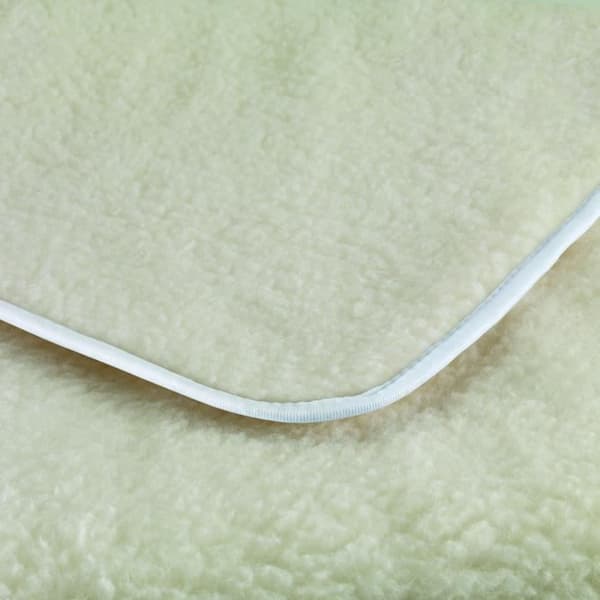 Varmetopmadras - Imetec - 2 pladser 100% uld og merino, 150 x 160 cm - Hurtig opvarmning 6 temperaturer