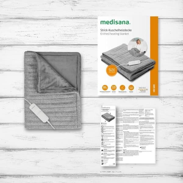 Käännettävä verkkolämpöpeitto - MEDISANA - HB 680 - Nopea lämmitys 120 W - Automaattinen virrankatkaisu