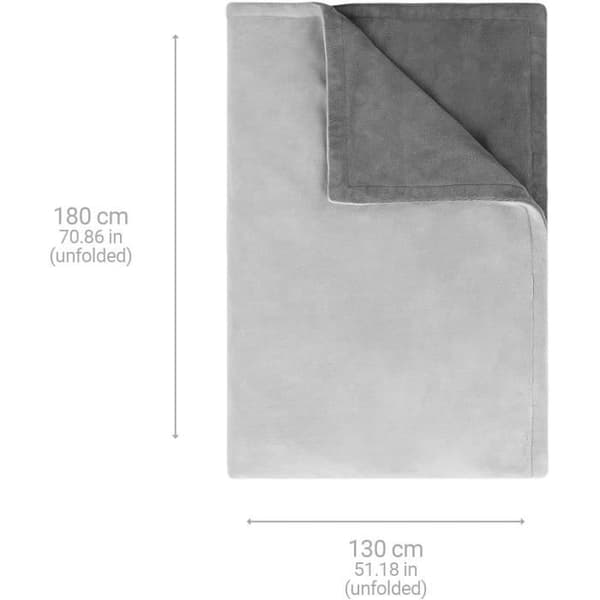 MEDISANA HDW varmetæppe - XL 180x130cm - Ultrablødt - Vendbart - Vaskbart