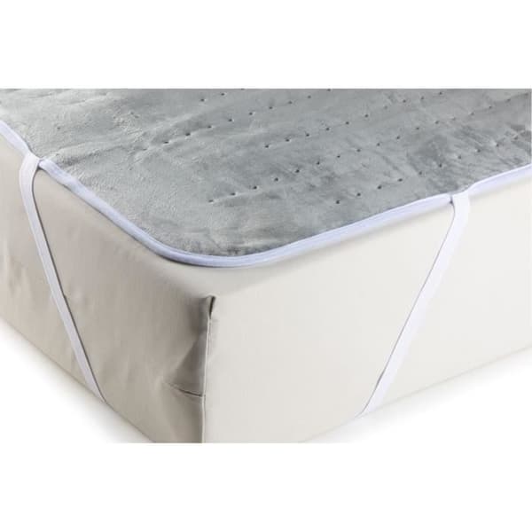 DOMO Elektrisk Sengevarmer til 1 Person - 6 Varmeniveauer - Flannel Fleece - 150x80 cm - Grå