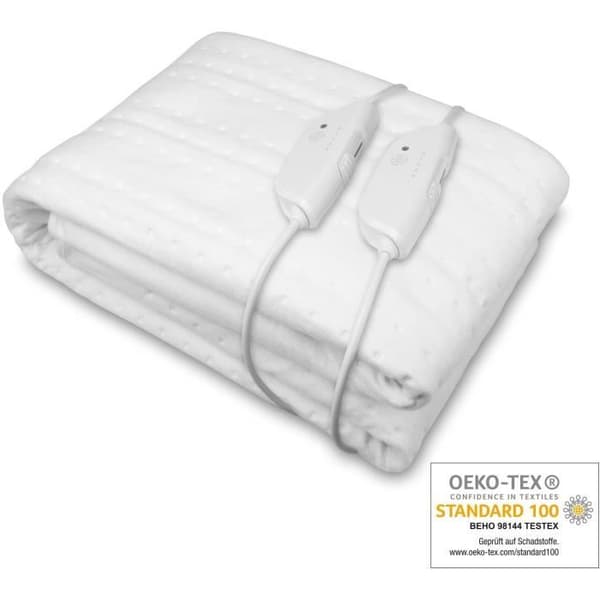 King Size Mezisana varmetæppe - Hu 676 XXL - 2 betjeningselementer, 150 x 160 cm, 4 temperaturindstillinger, vaskbar