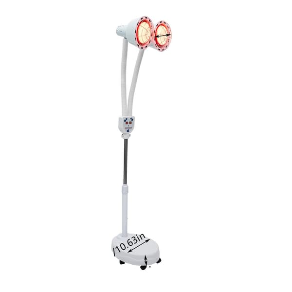 Infrarød Terapi Varmlampe, 275W Effekt, 360° Justerbart Design,HVID