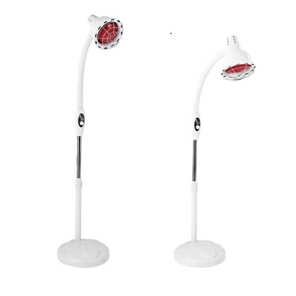 Fjerninfrarød bage lampe, 275W effekt, 360° justerbar vinkel,HVID