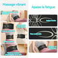 Miniatyrbild 3 av 4: INN Värmebälte 6W 800mAH Bekväm vibrationsmassage 3D Fit 3 uppvärmningsnivåer 3 massagelägen svart