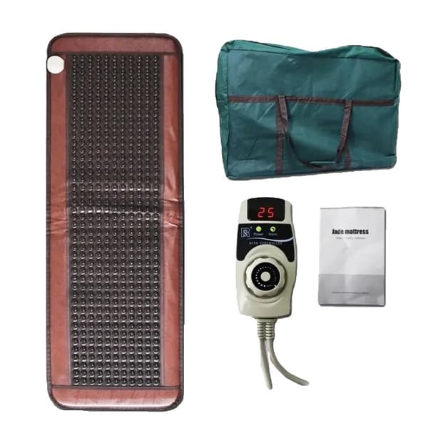 Jade Varmemåtte, Hot Stones Terapi, Infrarød Smart Timer, EU-stik, sort
