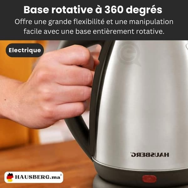 Hausberg HB-3615 Vattenkokare i stål 1,8 Liter 1500W
