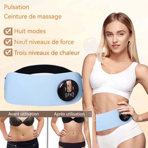 INN Värmebälte 1800mah 8 lägen 9 intensitetsnivåer 3 temperaturer lätt och fällbar avkopplande massage av midjan